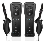 2 st 2-i-1 Wii-fjärrkontroller med Motion Plus och Nunchuck