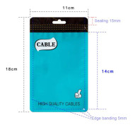 100 PCS Thumb Type Data Cable Packaging Bag Thickened Plastic Ziplock Bag 10.5 x 15cm(Green)