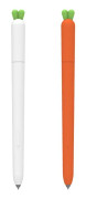 Cute Carrot Liquid Silicone Protective Cover for Samsung Galaxy Tab S7(Orange)