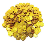 Children Pirate Treasure Toys Treasure Hunting Game Props Pirate gold Coin silver Coin copper Coin toys(Gold)