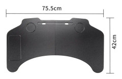 For Tesla Model 3 / Y Car Portable Folding Carbon Fiber Pattern Steering Wheel Table
