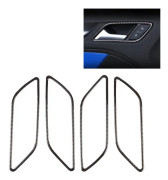 4 PCS Car Carbon Fiber Inner Armrest Decorative Frame for Audi A3 2014-2018