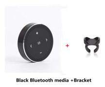 Mini tr?dl?s Bluetooth-kompatibel Mediaknapp Fj?rrkontroll Bil Motorcykel Ratt MP3 Musik Spela f?r IOS Android