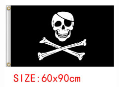 60*90cm Skinhead Ögonlapp, Utomhus Piratflagga Halloween Pirat F