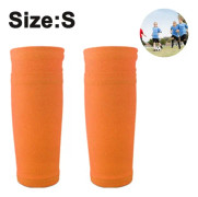 Barnens herr fotbollsskydd inklusive strumpor med optimerad ficka - benskydd fotboll att glida in (orange)