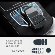TPU-skyddsfilm för multimediaknapp på mittkonsolen i bil, för Mercedes Benz C E G V GLC-klass W205 W213 X253 W463 G463 G500