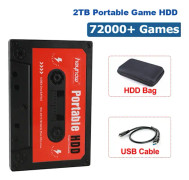2TB HDD Extern spelhårddisk Inbyggd 72000+Spel 80+ Samling För PS2/WII/PS1/N64/PSP Plug and Play För Windows PC