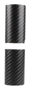 5 Sets Car Threshold Carbon Fiber Sticker Car Door Scratch Strip Anti-Kick Film Protective Pad Threshold Strip, Colour: 4 PCS / Set 4D Black