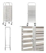 Köksvagn för 16 brickor 38x55x163 cm rostfritt stål - Köksvagn - Köksvagnar - Home & Living