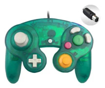 Transparent färgad trådbunden spelkontroll Joypad med en punkt för GameCube PC för N-G-C Joystick