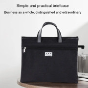 BeiDuoMei Thickened Oxford Cloth Briefcase Portable File Bag A4 Storage File Package(Blue)