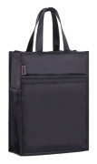 BeiDuoMei Portable File Bag A4 Waterproof Zipper Folder Can Put Water Cup Storage Bag(3 Layers Black)