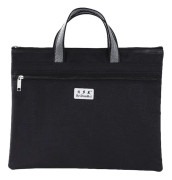 BeiDuoMei Thickened Oxford Cloth Briefcase Portable File Bag A4 Storage File Package(Black)