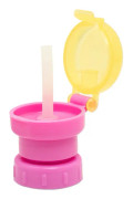 Children Portable Bottled Drinks Anti-overflow Anti-squash Replacement Straw Cap(Red)