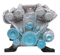 (Silver)Simulerad L4-motor Resin Engine Heminredning