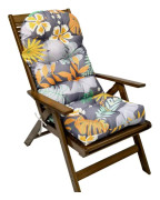 110x50cm Dome Waterproof Sun-proof Garden Folding High Back Chair Cushions, Color: Flower
