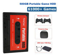 2TB HDD Extern spelhårddisk Inbyggd 72000+Spel 80+ Samling För PS2/WII/PS1/N64/PSP Plug and Play För Windows PC