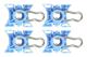 4-pack blå fönsterhissregulator för Volvo 740 940 960 S80 Xc70 Xc90 V70 S60