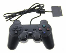 Trådad spelkontroll för PS2, dubbel vibrationskontroll, genomskinlig handkontroll, spelkontroll, joypad för Playstation 2 PS2 spelkontroller tillbehör