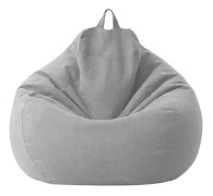 Lazy Sofa Bean Bag Chair Fabric Cover, Size: 70x80cm(Light Gray)