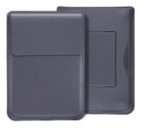For MacBook 12 / 14 inch PU Leather 4 in 1 Laptop Bag with Functional Bracket(Space Gray)