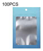 100PCS Aluminum Foil Ziplock Bag Jewelry Sealed Packaging Bag, Size: 8.5x13cm (Blue Gradient)