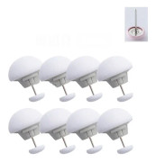 8 PCS Non-marking One-touch Unlocking Mushroom-shaped Quilt Fixer White+Cloth Needle