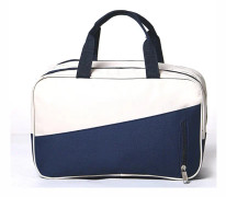 Fashion Large Capacity Portable Oxford Wet And Dry Separation Travel Bags(Dark Blue and White)