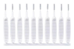 10pcs /Pack Multifunctional Shower Hole Cleaning Brush Anti-Blocking Bath Faucet Washing Tool(White)