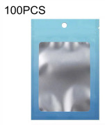 100PCS Aluminum Foil Ziplock Bag Jewelry Sealed Packaging Bag, Size: 7.5x10cm (Blue Gradient)