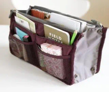 Waterproof Folding Travel Bag Nylon Large Capacity Sundries Storage Bag(Wine)