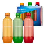 SodaStream-flaskor 3x1L orange/grön/röd