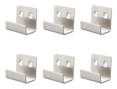 Väggkrok i rostfritt stål för kakeldisplay, väggmonterad tungt fäste, fäste för fotoram (silver) (6 st) -n4445 ZD A
