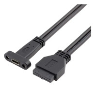 50CM USB3.0 20P To USB Type-C Mother Chassis PCI Bit Baffle Wire