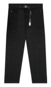 KnowledgeCotton Apparel Birch Hybrid Ribstop Belt Cargo Pants Black Jet