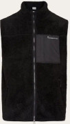 KnowledgeCotton Apparel Teddy Fleece Vest Black Jet