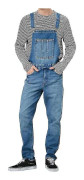 Herr Ljus Denim Overaller Haklapp Byxor Dungarees Jean Jumpsuits ZD B2