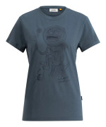 Lundhags Järpen Printed T-Shirt W Denim Blue