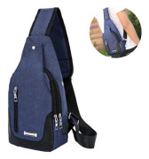 Hopfällbar liten crossbody-sling ryggsäck axelväska bröstväska dagryggsäck för vandring resor, blå