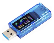 USB 3.0-testare, USB-effektmätare, 3,7-30V 0-4A spänningstestare multimeter, USB-strömtestare, IPS-färgskärm voltmeter ammeter