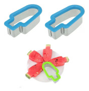 2 st Watermelon Cutter Melon Cutter för kreativ isglass Rostfritt stål Cutter för DIY frukt Biscuit Tool 6 juni 15