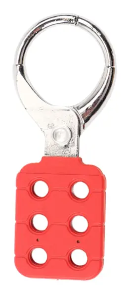 Säkerhetslåsning Hasp 6 hål Isolerande Bärbar Hög Hållfasthet Tagout Hasp Röd Nylon Låsning för Industri
