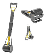 Hundbajsuppsamlare, Bajsskyffel för Hundar, Extra Lång 84 cm Höghållfast Material Hundbajsplockare med Vikbar Design, Non-stick Yta Lätt