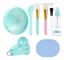 DIY Ansiktsmask Kit, 10-delars set, Flexibla Elastisk-Plastverktyg,10 stycken blå