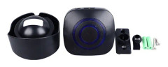 Rörelsesensor Dörrklocka Svart 38 Ringsignaler Trådlös Dörr Entré Välkommen Uppfart Varning för Garage Gångväg