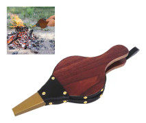 Mini Eldstad Trämönster Luftbälg med Hängrem för Grill Eldstad Camping
