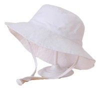 Baby Solhatt UPF 50+ Solskydd Småbarn Sommarhatt Justerbar Flytande Strandhink för Spädbarn, Pojkar, Flickor, Barn, Vit