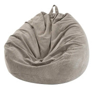 SZTXJ Fylld Djur Förvarings Sittpuff Överdrag 70 x 80cm (Utan Bönor) (Grå) för Barn och Vuxna.