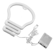Glödlampa formad neonljus färgglad LED-skylt för sovrumsfest julbröllop USB/batteri Po
