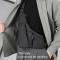Anti-theft Fit Triangle Bag Leisure Leather Film Crossbody Chest Bag(Grey)